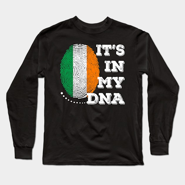 It'S In My DNA Irland,DNA Irland A Genetic Portrait Of Irland Long Sleeve T-Shirt by ZACSHOPP